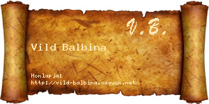 Vild Balbina névjegykártya