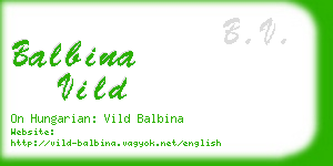 balbina vild business card